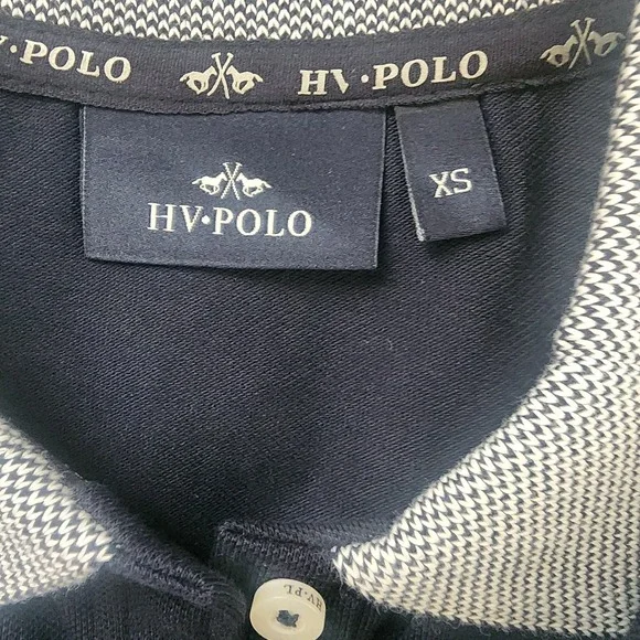 HV Society Womens XS Polo Shirt Blue Embroidered Equestrian Caylee Preppy Riding - Picture 9 of 11